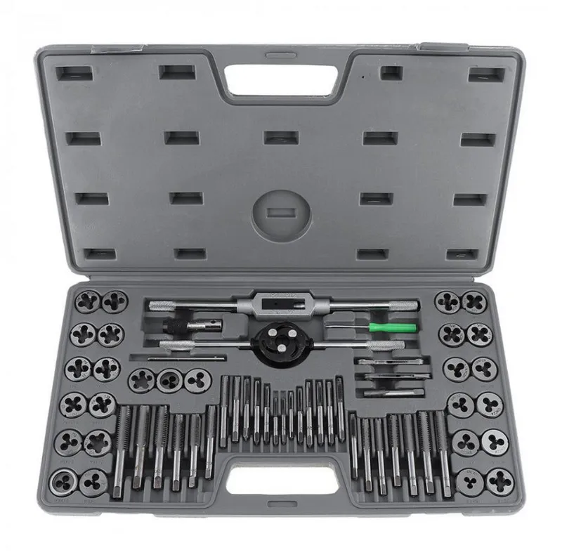 60 Pcs M3 M12 Taps Dies Set For Thread Repair Tools Screwdriver Drill