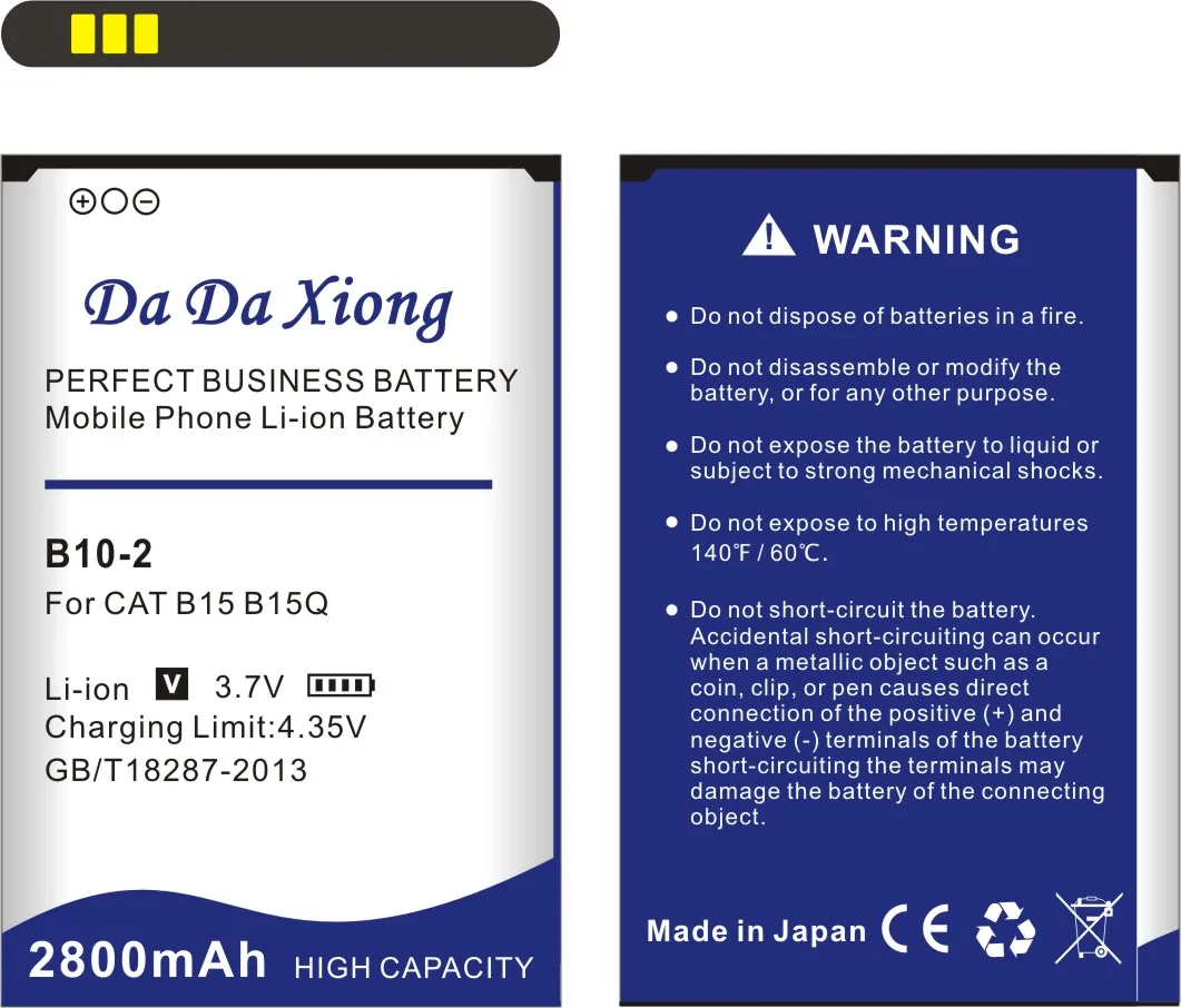 Da Xiong высококачественный 2800 мАч B10-2 аккумулятор для мобильного телефона CAT B15 B15Q B15Q AM