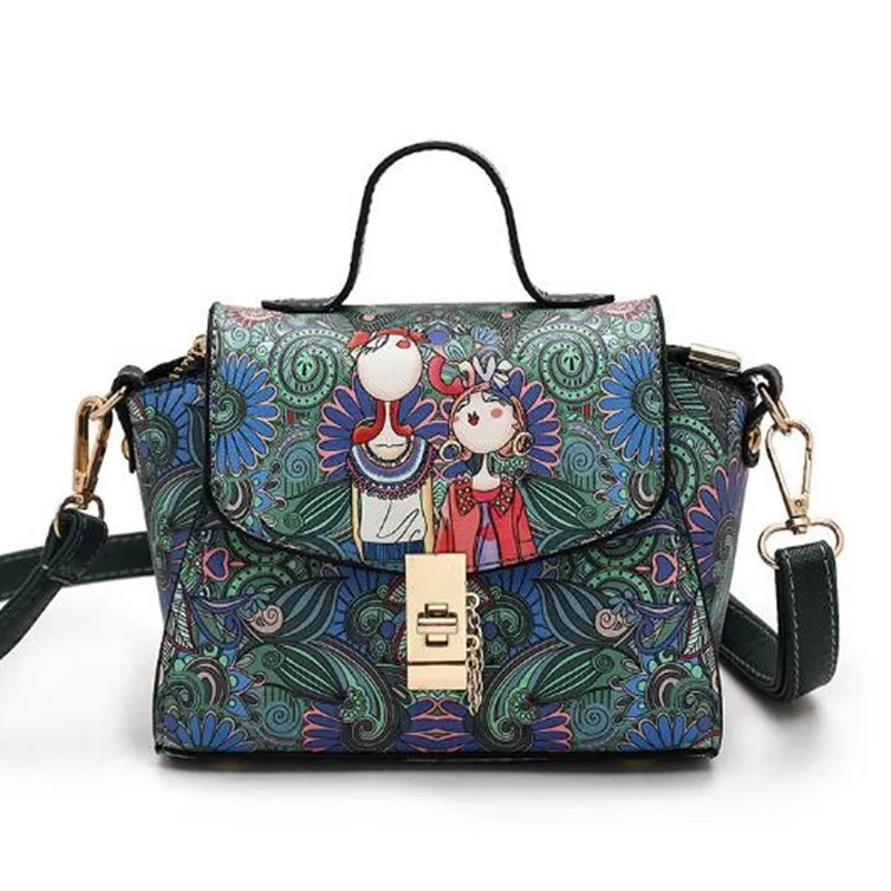

2017 Dryads Trapeze Handbags Women Green Small Mini Shoulder Bag Clutch Purse With Chains Messenger Bag Crossbody Girls Gift