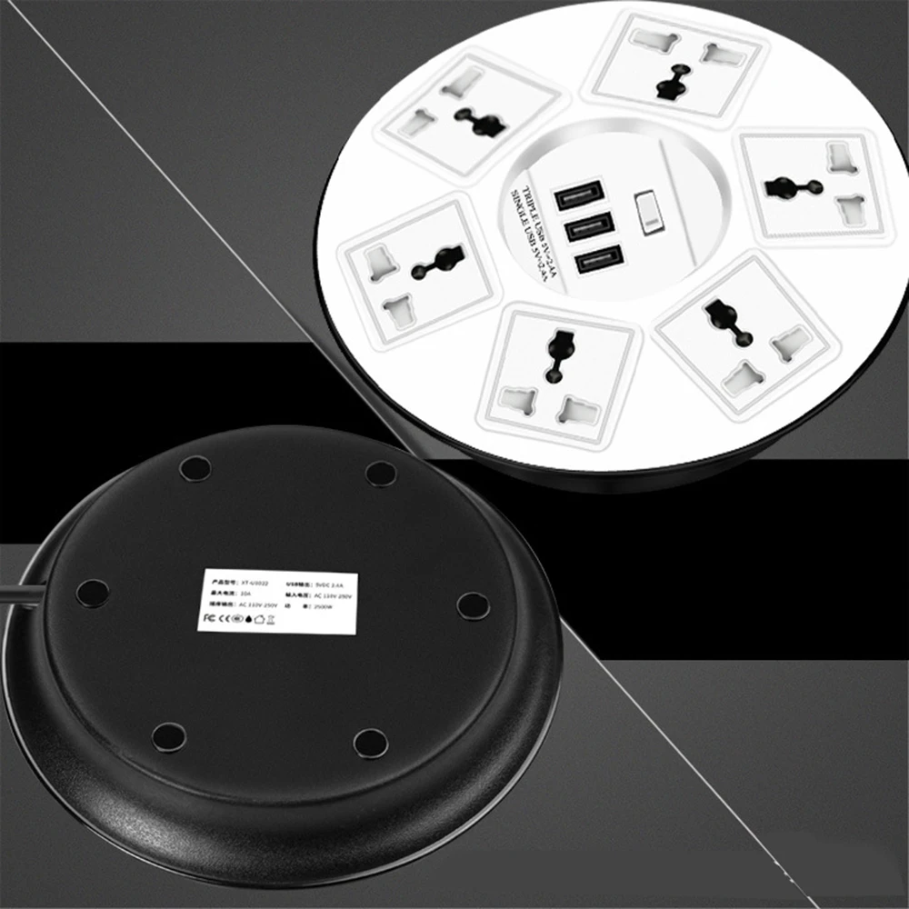 Мульти силовой удлинитель розетки Защита от перенапряжения 6 AC универсальная электрическая розетка с usb-адаптерами 1,8 м удлинитель