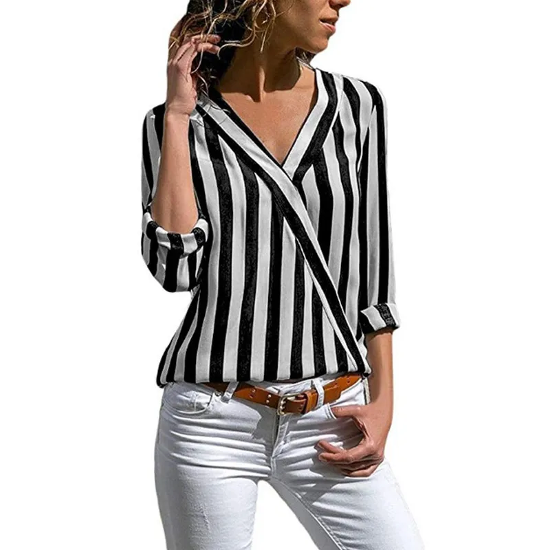 hirigin Fashion Sexy Women Holiday V Neck Blouse Tops Long