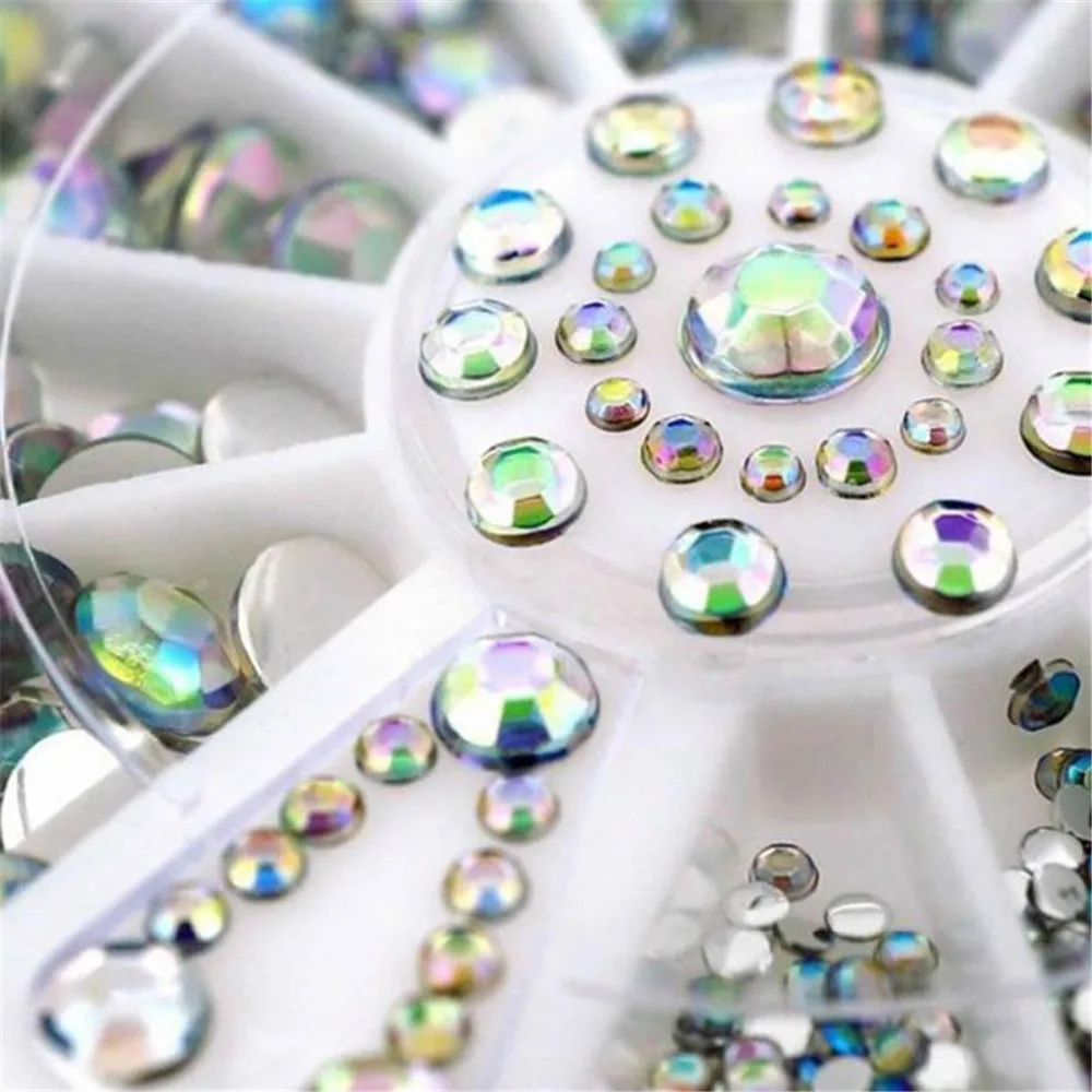 Ногтей «ромашка» Для лаков Кристалл Блеск Rhinestone DIY 3D Nail Art украшения блеск Gem Jewelry ослепительно акриловые алмазного