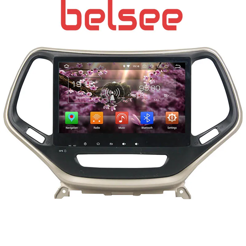 Best Belsee Android 8.0 Head Unit Car Radio 10.1" touch Screen GPS Navigation System PX5 for Jeep Grand Cherokee 2014 2015 2016 2017 5