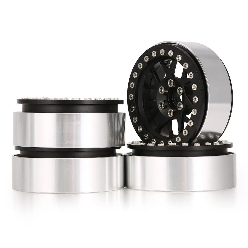 

4pcs 2.2inch Alloy Wheel Hub Beadlock Rims for 1/10 RC Crawler Car Traxxas Hsp Redcat RC4WD Tamiya Axial SCX10 D90 HPI