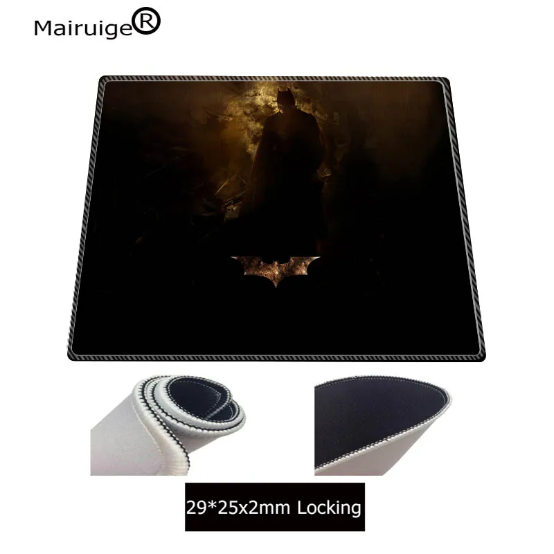 Mairuige Batman Large Gaming Speed Mouse Pad Gamer White Locking Edge Keyboard Mouse Mat Table Cup