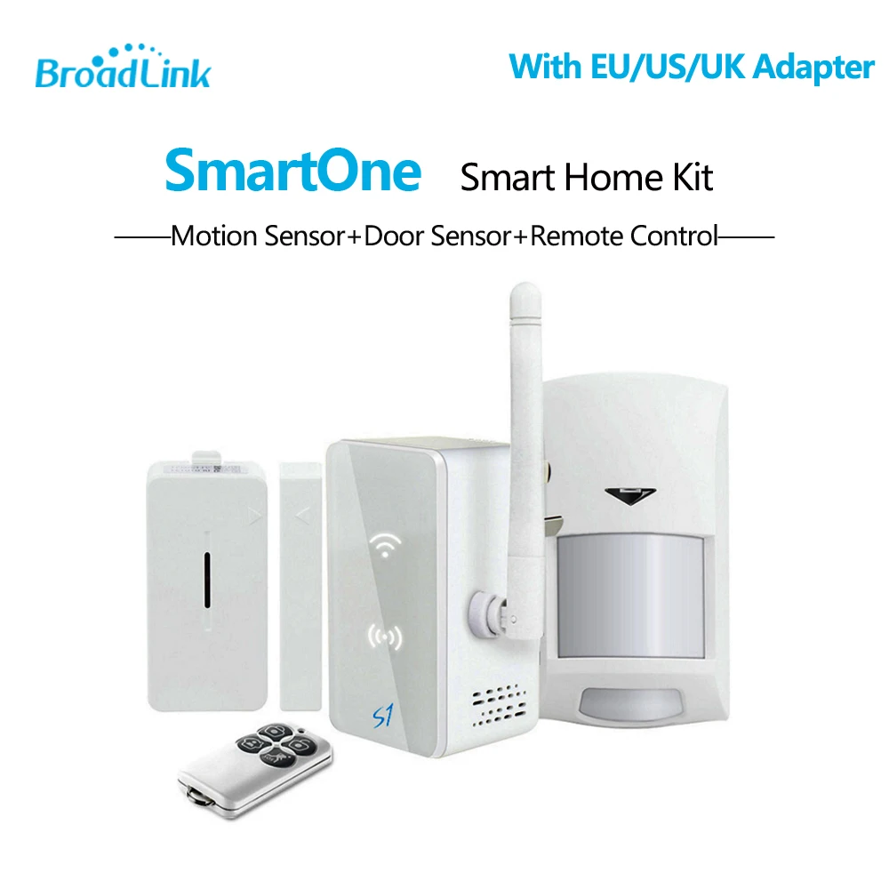 Broadlink S1 S1C SmartONE PIR Motion Door Sensor,Smart Home Automation Alarm & Security Kit Wifi Remote Control Via IOS Android Broadlink S1 S1C SmartONE PIR Motion Door Sensor,Smart Home Automation Alarm & Security Kit Wifi Remote Control Via IOS Android