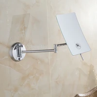 Bath Mirrors 3 X Magnifying Mirror Wall Makeup Mirror of Bathroom 1 Sided Lady Square Folding Cosmetic Mirrors With Arm 6208 2