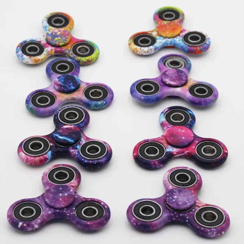 

Tri Fidget Hand Finger Spinner Focus Stress Toys Autism ADHD Fancy Sky Color