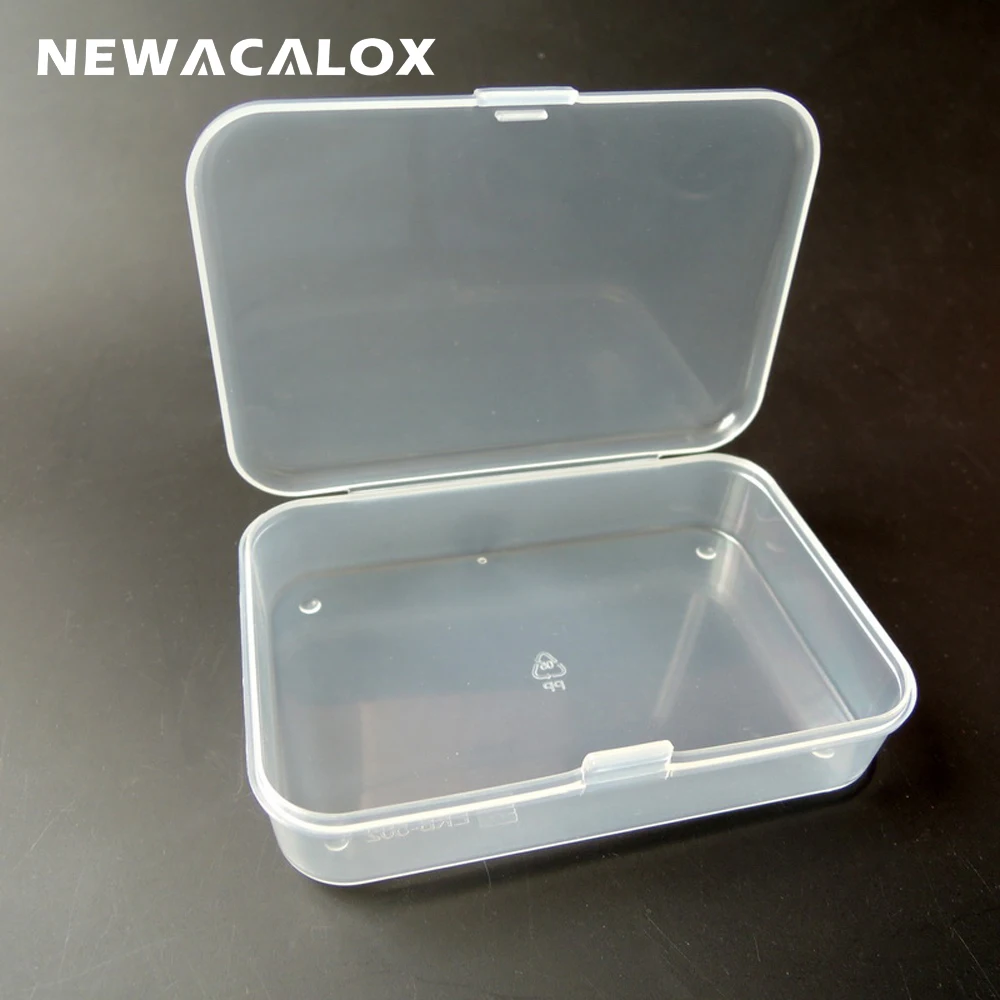 NEWACALOX шт. 10 шт. SMD SMT винт Вышивание крючок компонент хранения коробки для инструментов PP Прозрачный Электронный пластик Запчасти Коробка