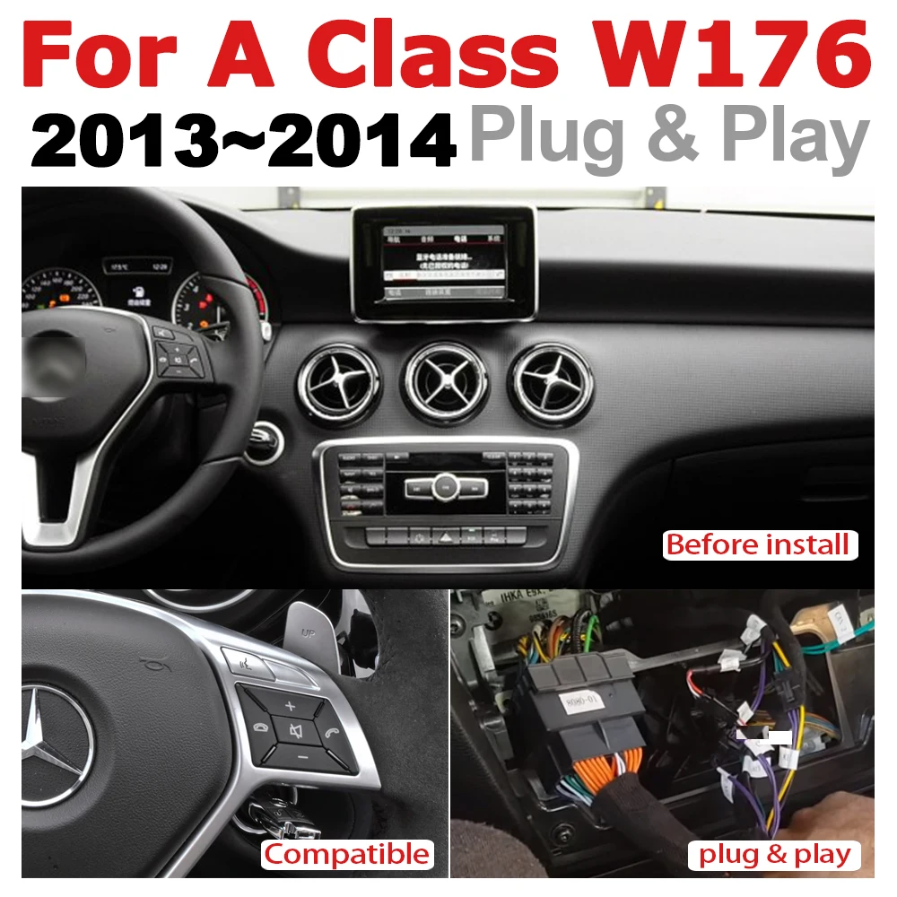 Excellent Android 7.0 up Car Multimedia player For Mercedes Benz A Class W176 2013~2014 NTG WiFi GPS Navi Map Stereo Bluetooth 1080p 3