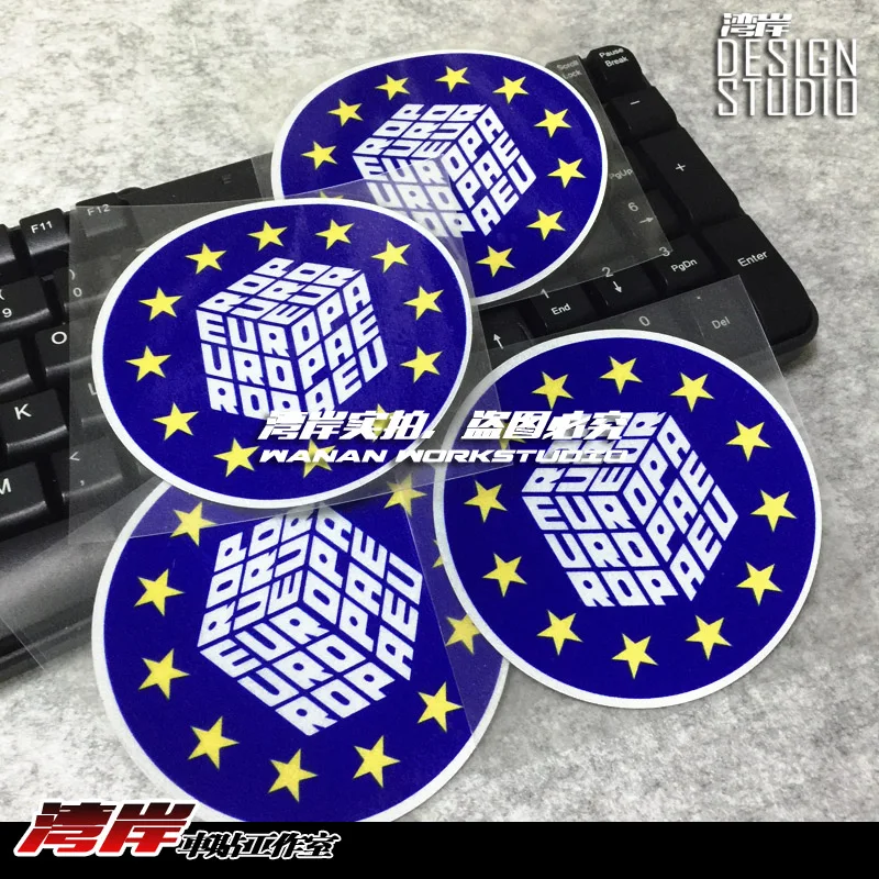 For euro car Reflective sticker and decals cool modified accessoriesin