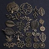 Lot de 10 pendentifs Vintage en métal Bronze Antique, mélange de tailles/styles, feuilles, fleurs, arbre, plantes, breloques, pour la fabrication de bijoux faits à la main ► Photo 2/2