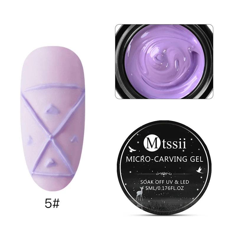 Mtssii 3D с тиснением и изображением резьба живопись гель-паста лак для ногтей замочить от УФ-светодиодный Гель-лак Лаки Esmalte Decarations 1/2/4/8/12 шт - Цвет: VW4451