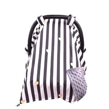 Мульти-Применение корзина крышка хлопок детское автокресло навес автомобильные Чехлы, в полоску, с цветочным принтом для младенцев безопасные кресла солнцезащитный балдахин для колыбели