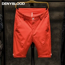Джинсы Denyblood летние модные мужские повседневные Шорты хлопковые шорты-бермуды мужские Компрессионные шорты больших размеров 1856