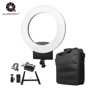 

18" 3200K~5600K Stepless Dimming 48W LED Ring Light+Battery Mount+Carry Bag For Video Studio Selfie Film Photography Equipment