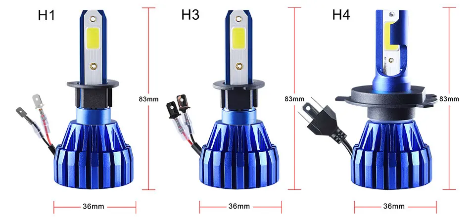 Светодиодный H11 H3 H7 мини фар автомобиля лампы 12V 6500K 4300K 8000Lm COB H8 9005/HB3 9006/HB4 9012/Hir2 Авто Ламповые ленты для Светодиодный H4 ампулы