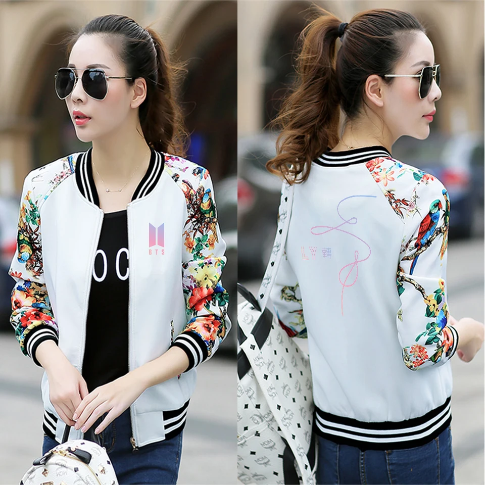 BTS Love Yourself 2019 Thin Jacket Women Exclusive Harajuku Thin Jacket 2019 Spring And Autumn Casual Thin Jacket Thin Clothes