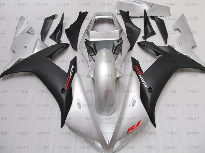 Обтекатель для YAMAHA YZFR1 02 2002 - 2003 матовый черный серебристый корпус комплекты