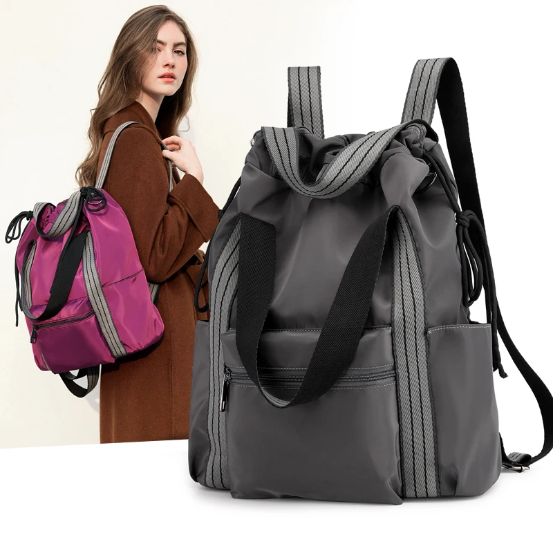 Goede 2019 Nylon Vrouwen Rugzak Dames hoge kwaliteit School Schoudertassen Casual Grote Capaciteit Rugzakken Tiener Reizen Mochila Bolsa