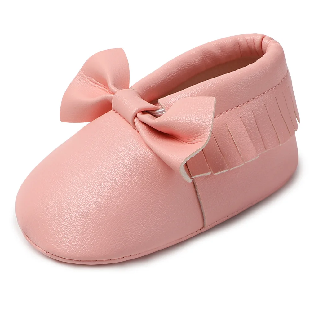 Leather Moccasins Baby Shoes Pink Baby Moccasins Crib Shoes Mocs