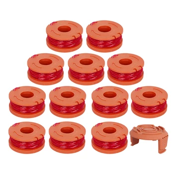 

12+1 Pcs Replacement 10-Foot Grass Synthetic Trimmer/edger Spool Line Compatible Model Worx Wg180 Wg163 Wa0010 Power Tool