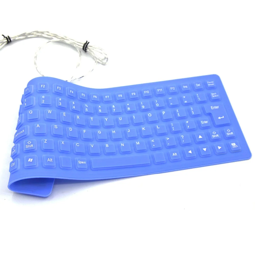Elisona 85 клавиш USB Проводная силиконовая резиновая Водонепроницаемая портативная