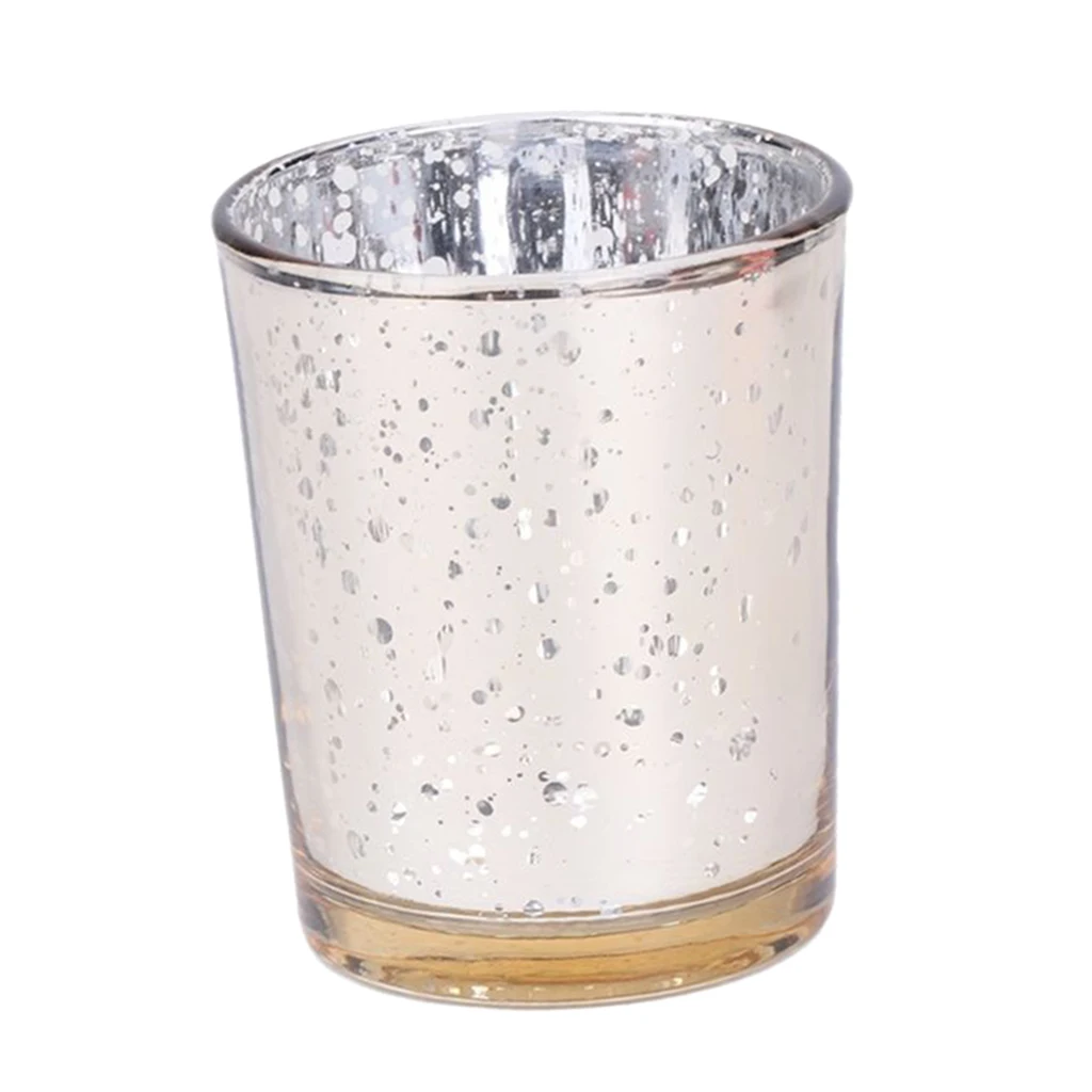 Современный Стекло держатель для чайной свечи свеча в стакане свадебное украшение подсвечник - Цвет: Mosaic Golden