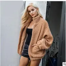 new Size XS-3XL Women Fashion Fluffy Shaggy Faux Fur Warm Winter Coat Cardigan Bomber Jacket Lady Coats Zipper Outwear Jackets