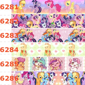 

New 50 yards cute cartoon pattern printed grosgrain ribbon 180820-6281-6286