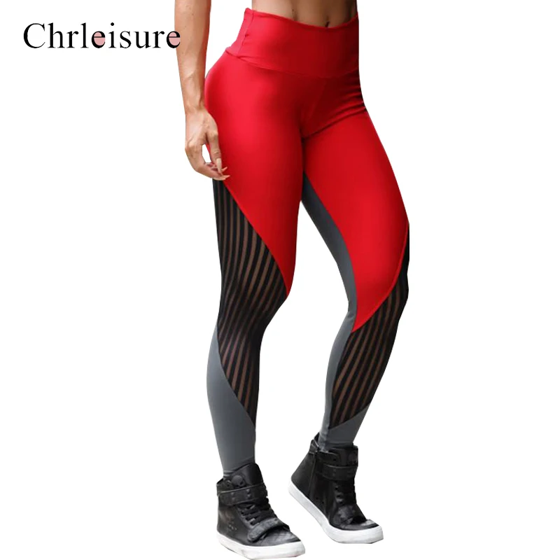

Women High Waist Fitness Leggings Femninia Mesh Perspective Jegging Push Up Female Trousers Sexy Workout Women Legging