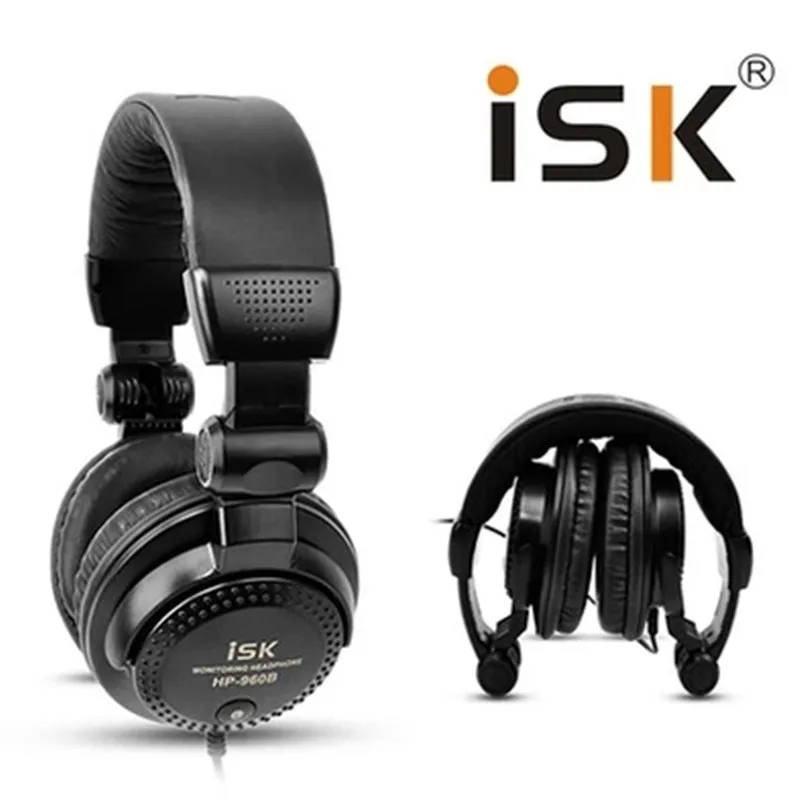

Original ISK HP-960B Headband Headphone Auriculares Professional Studio Monitor Dynamic Stereo DJ Headphones HD Headset Earphone