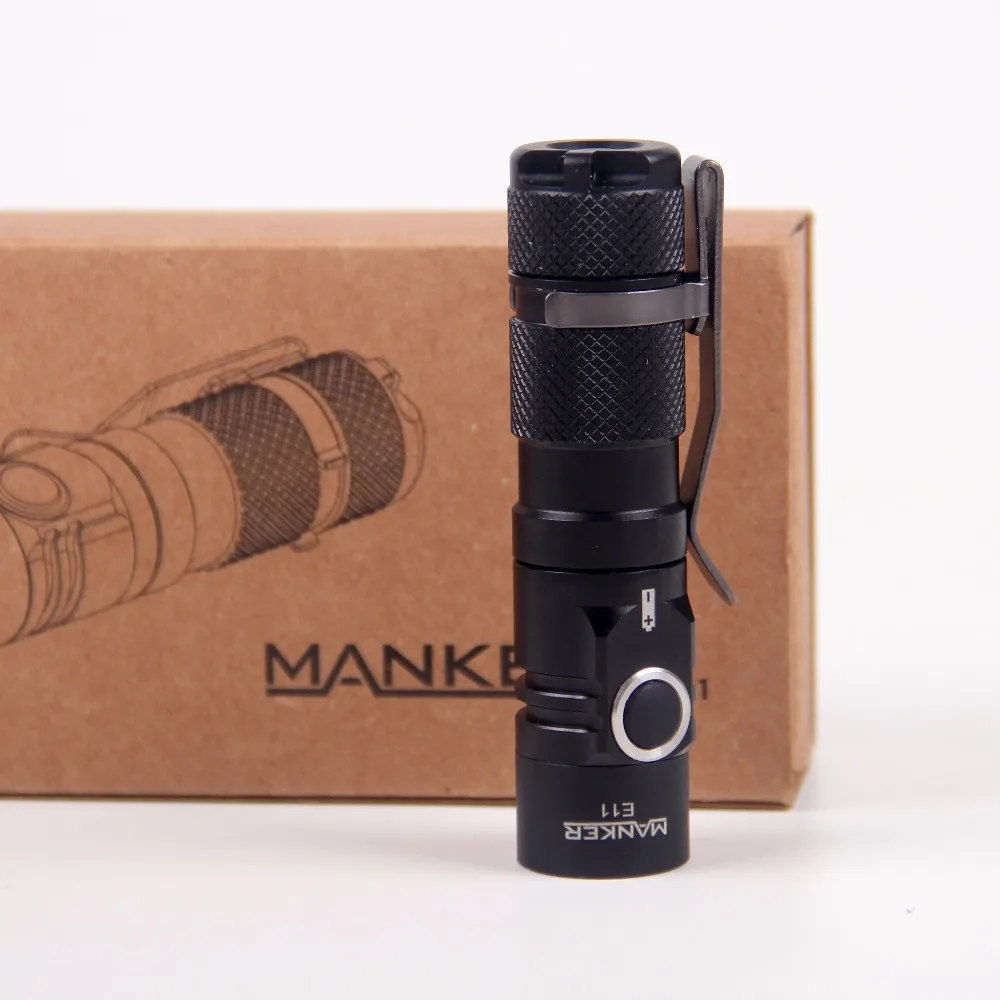 Manker E11 800 Lumen CREE XP-L LED Flashlight Small EDC AA Light 14500 Torch With Pocket Clip (Simple Version of MANKER T01) Manker E11 800 Lumen CREE XP-L LED Flashlight Small EDC AA Light 14500 Torch With Pocket Clip (Simple Version of MANKER T01)