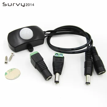 

DC PIR Infrared Motion Sensor Switch 5A With 12V Male Female Power Jack Contor