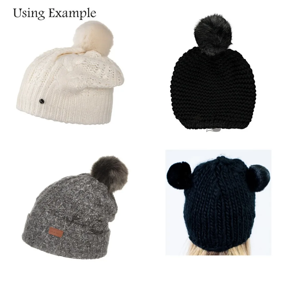 Меховые помпоны Furling DIY 1 шт. отличные 8 см из искусственного меха для вязания шляп