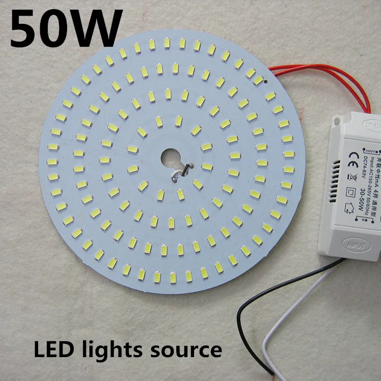 С фабрики Dia112MM SMD 5730 50 Вт с светодиодный жесткий, потолочные светильники AC180-240V светодиодный бар легкий алюминиевый plaste светодиодный светильник