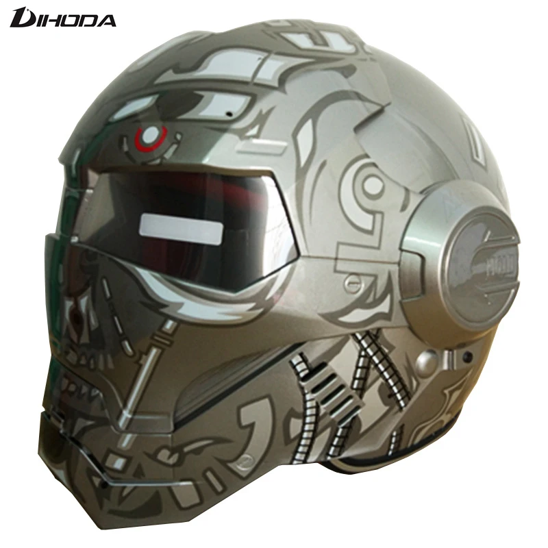 Masei ABS Terminator Gray Mens womens IRONMAN Iron Man helmet motorcycle helmet half helmet open