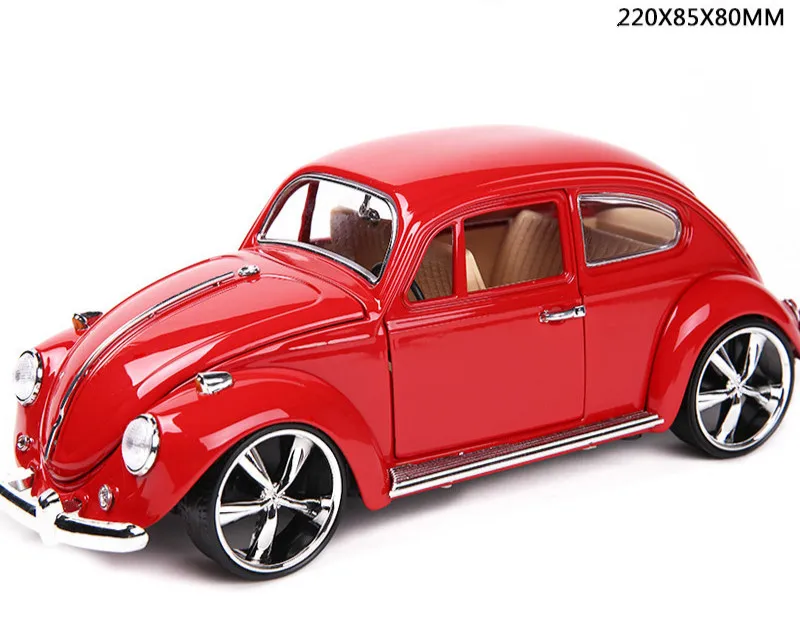 MZ 1:18 Alloy Retro Classic Beetle Car Model Mini Car Toys Table Decor Model 2010A