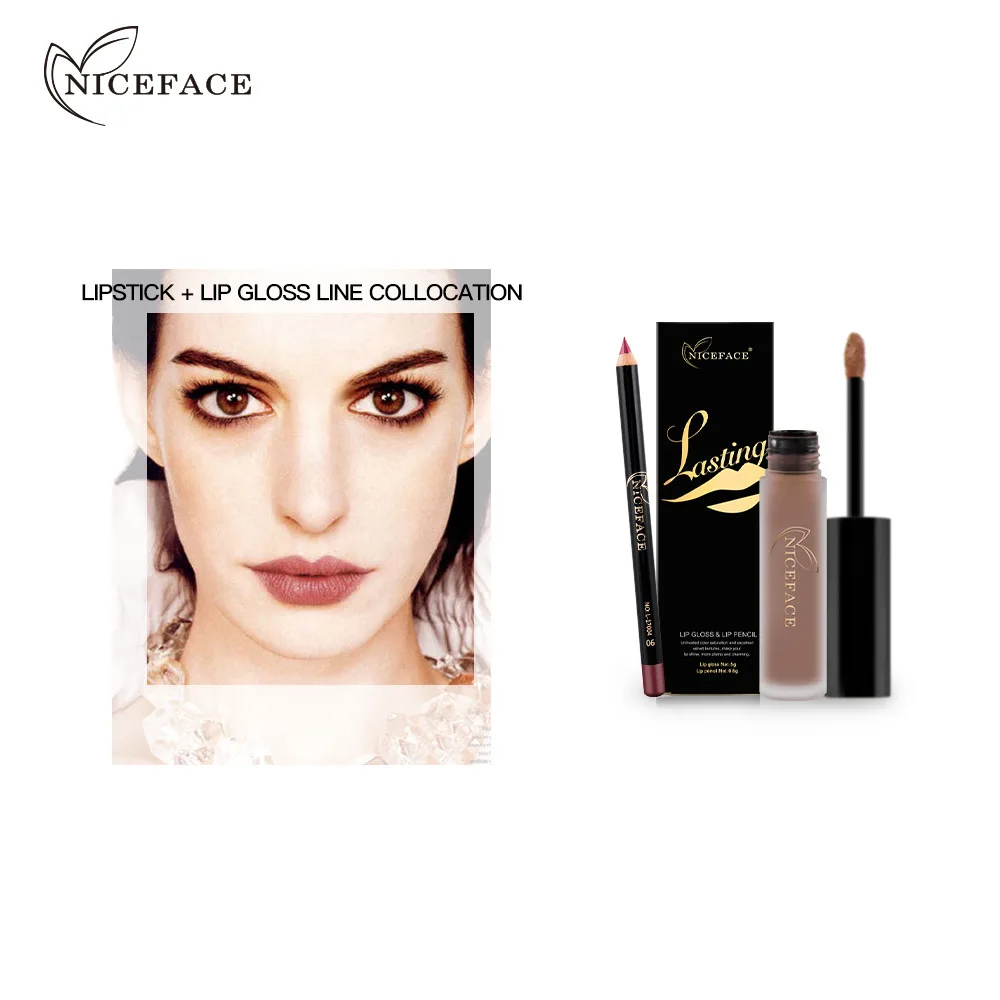 Матовая жидкая губная помада Nice Face брендовый комплект для губ Maquillage