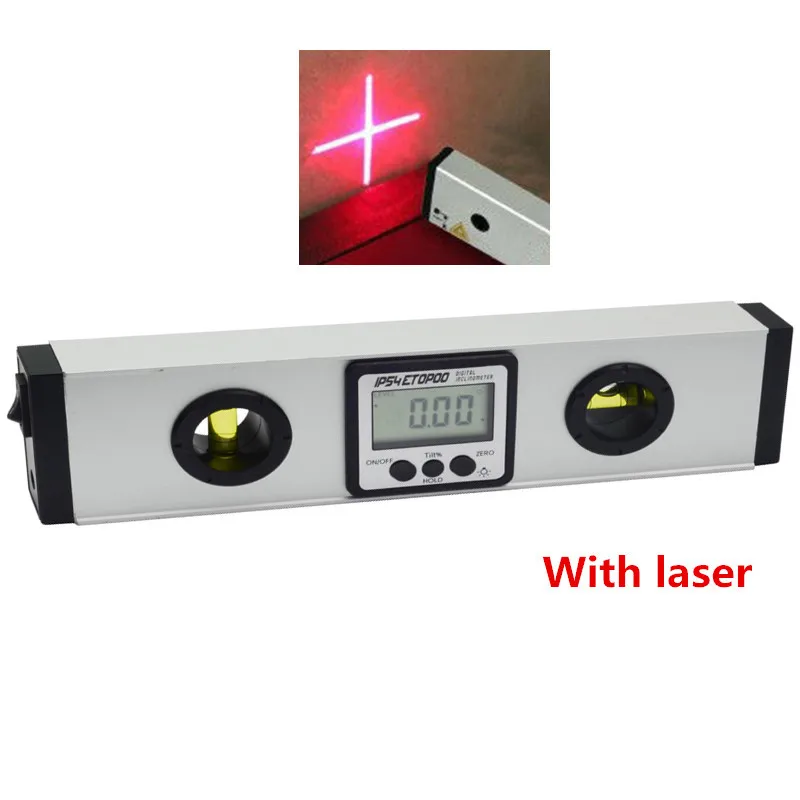 600 мм/24 дюйма цифровой лазерный уровень цифровой спиртовой уровень электронный лазер уровень 0-600 мм инклинометр