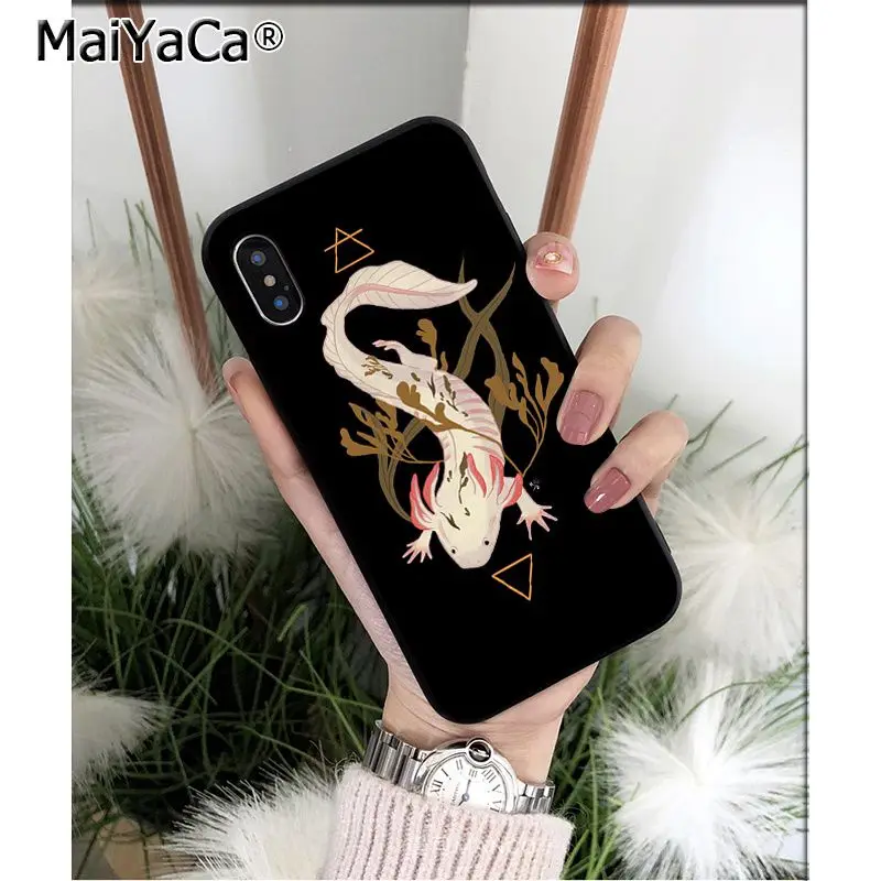 MaiYaCa милый животный Axolotl клиент высокого качества чехол для телефона Apple iPhone 8 7 6 6S Plus X XS MAX 5 5S SE XR чехол