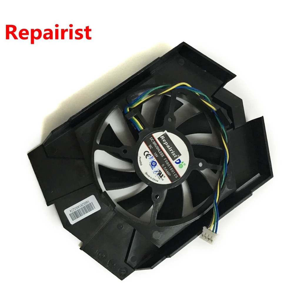 Бесплатная доставка GPU VGA кулер вентилятор FD8015U12S 12 В 0.5A для ASUS GTX750TI GTX 750TI