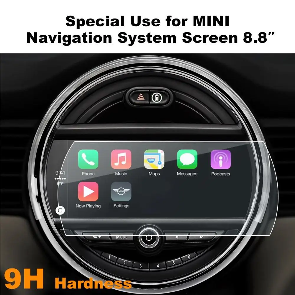 Защитная пленка RUIYA для Mini Cooper F55 F56 Mini, подключенный 8,8 дюймов автомобильный навигационный экран, защитная пленка из закаленного стекла 9H