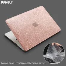 for Macbook Air Pro Retina 11 12 13 15 inch with Touch Bar New, PFHEU Shine Laptop Case + Transparent keyboard cover
