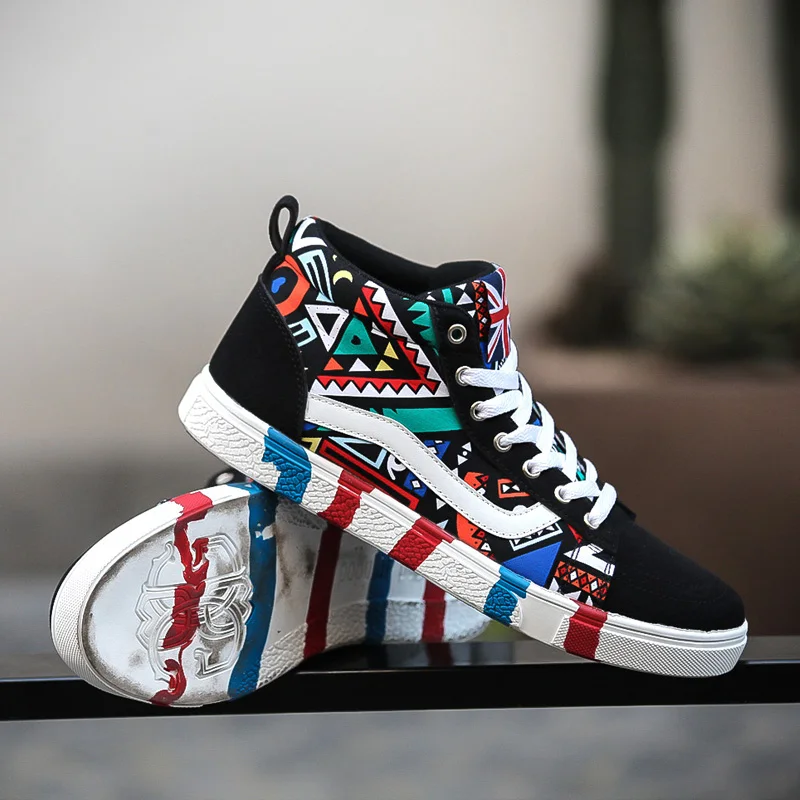 2016 High Top Men And Women Casual Shoes Men Canvas Shoes Comfortable Breathable Solid Flat Spring