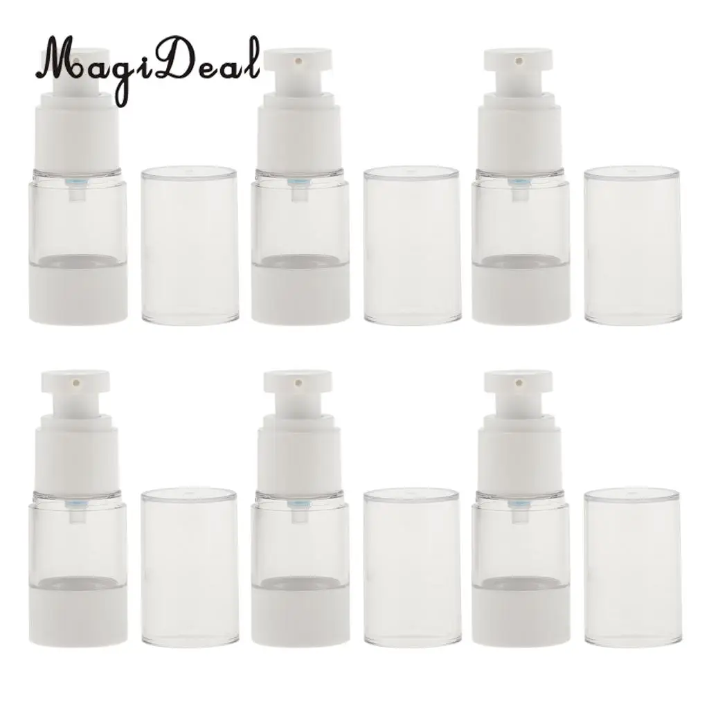 6 Pieces Empty Beauty Moisturizing Vacuum Spray Bottle Scent Pump Sprayer 15 / 30 ml for Women Daily Use