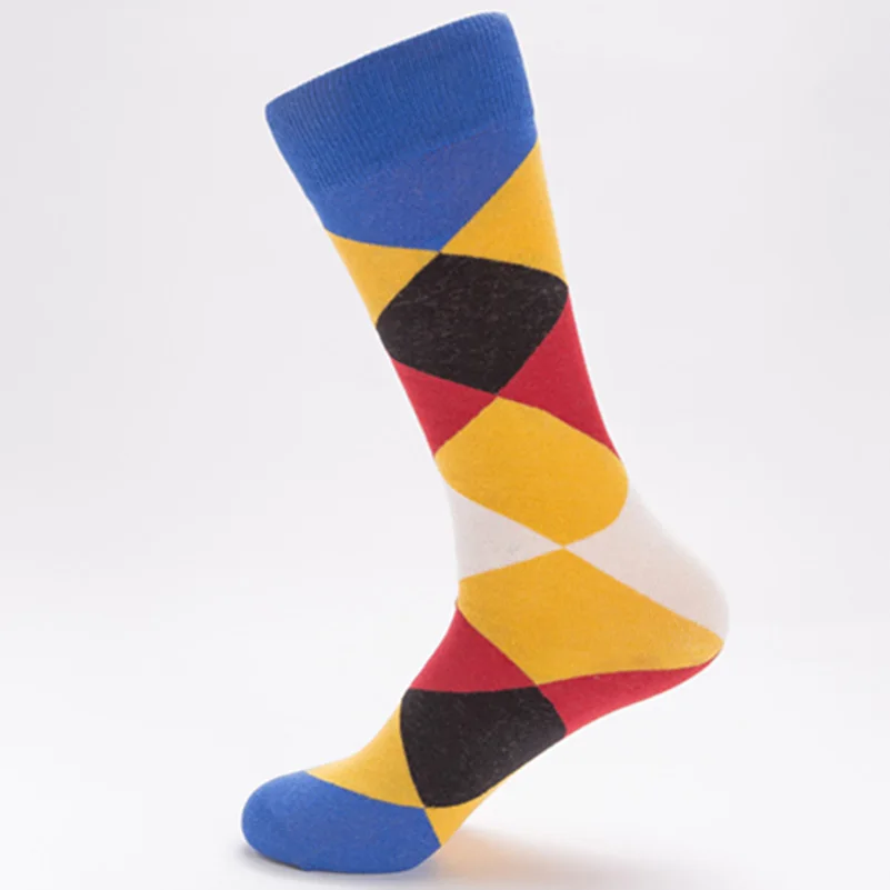 5 пар брендовых качественных мужских носков, унисекс, женские разноцветные носки в горошек со смайликом, мужские носки из чесаного хлопка, Calcetines Happy Funny Sock