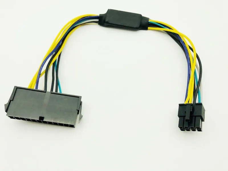 Cabo de alimentação dell, adaptador para placa-mãe atx 24p para 8p, 10 peças