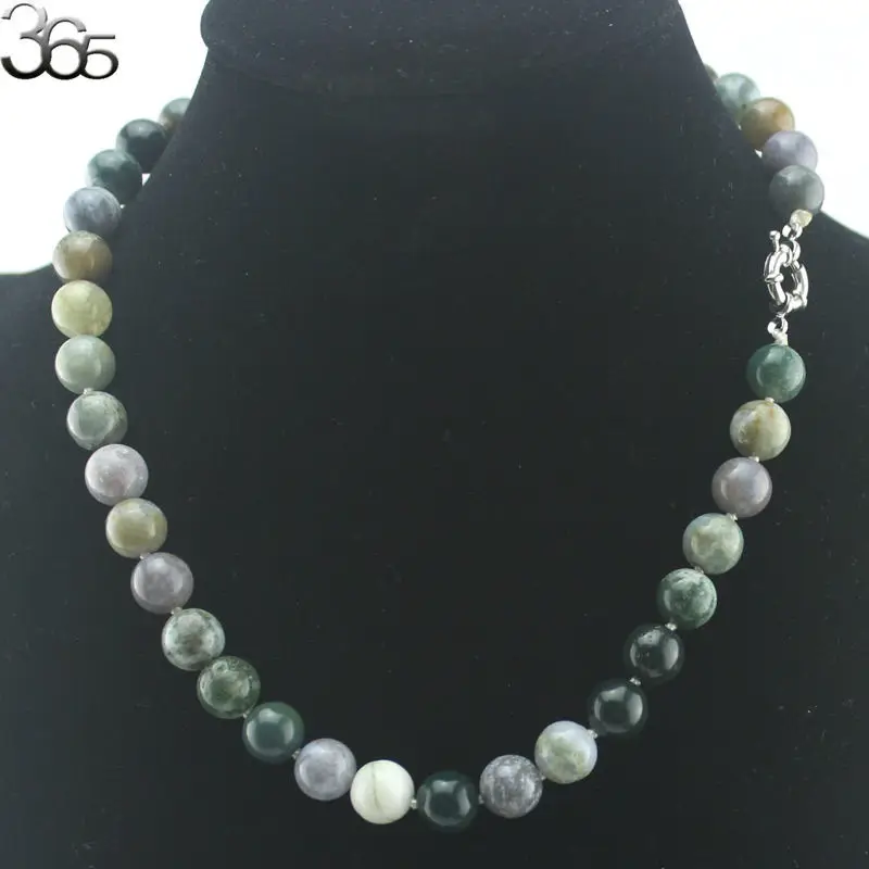 Free Shipping Natural 10mm Round Gems Stone Beads Knot Strand Jewelry