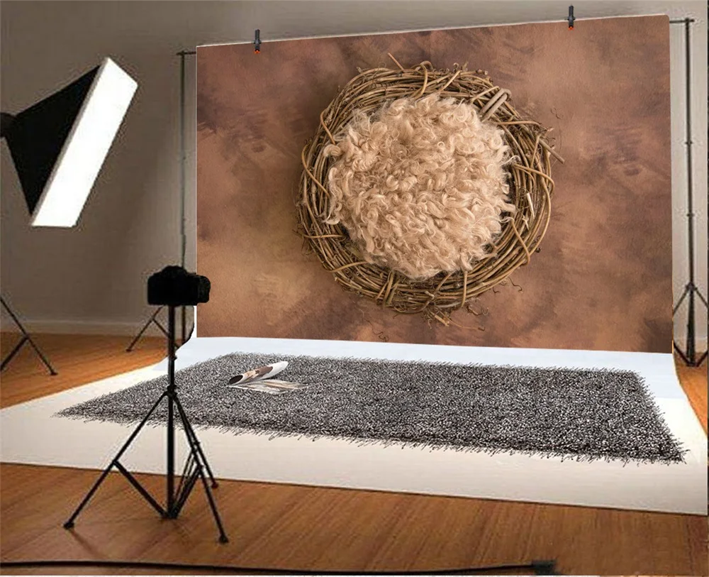 Laeacco Branch Woolen Blanket Carpet Baby Newborn Photography Backgrounds Customized Photographic Backdrops For Photo Studio